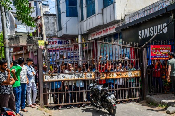 Protest at Pratap nagar 