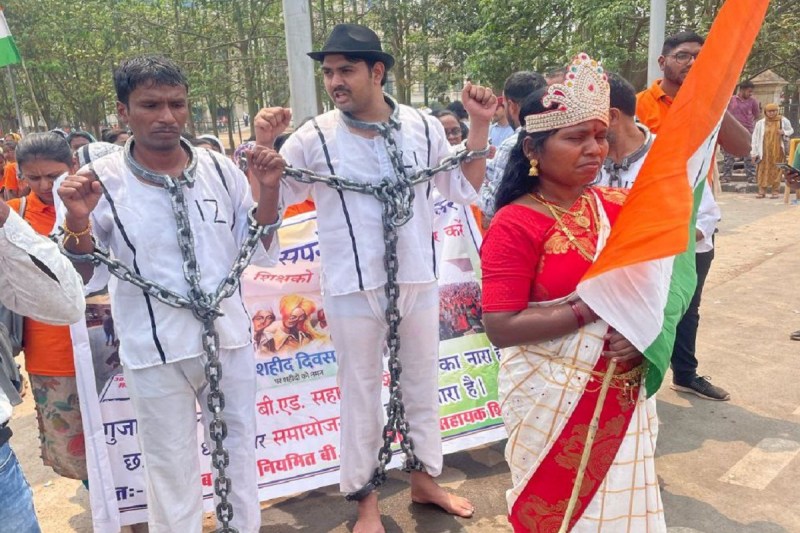 B.ed teachers protest