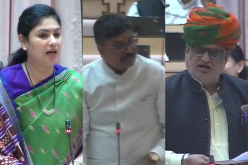 BJP MLA Dipti Maheshwari, Tikaram Jully and Jhabar Singh Kharra