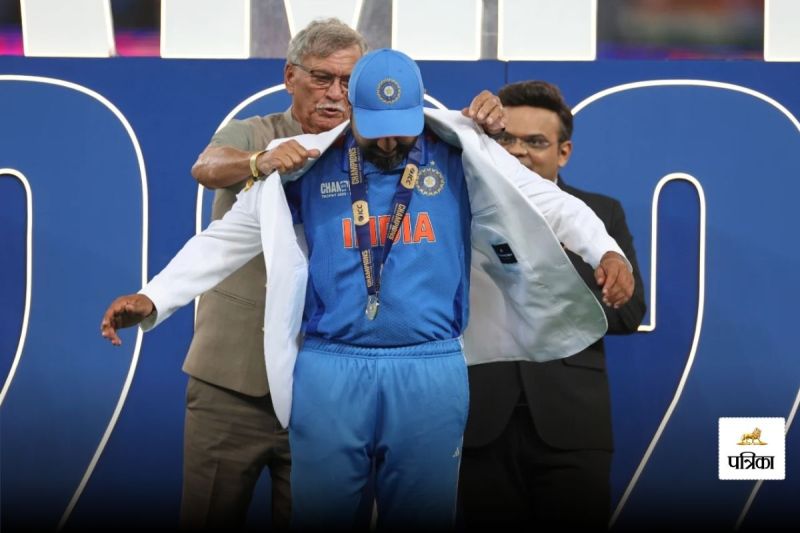 Rohit Sharma Wearing White Blazer