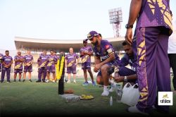 IPL 2025: अजिंक्य रहाणे ने KKR के साथ मिलकर की स्टंप्स की पूजा, ईडन गार्डन्स के
पिच क्यूरेटर ने मांगा आशीर्वाद - image