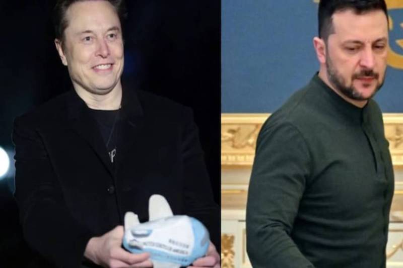 Elon Musk and Volodymyr Zelensky