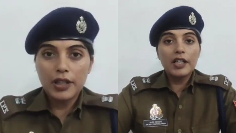 घटना की जानकारी देती पुलिस उपायुक्त अपराध अंजलि विश्वकर्मा