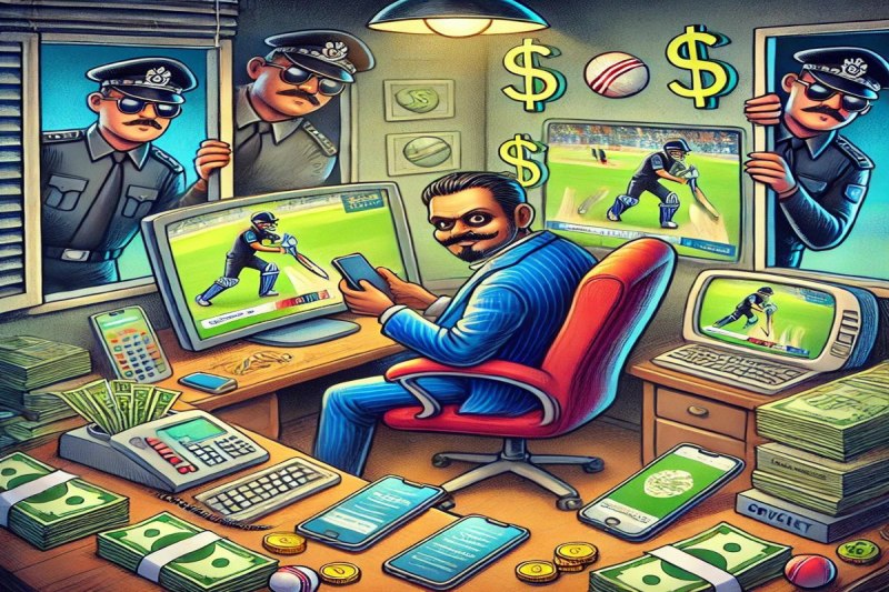 सट्टा संचालित करते युवक गिरफ्तार (Photo source- Patrika)