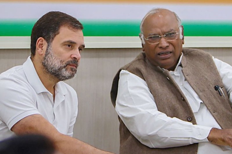 Rahul Gandhi and Mallikarjun Kharge