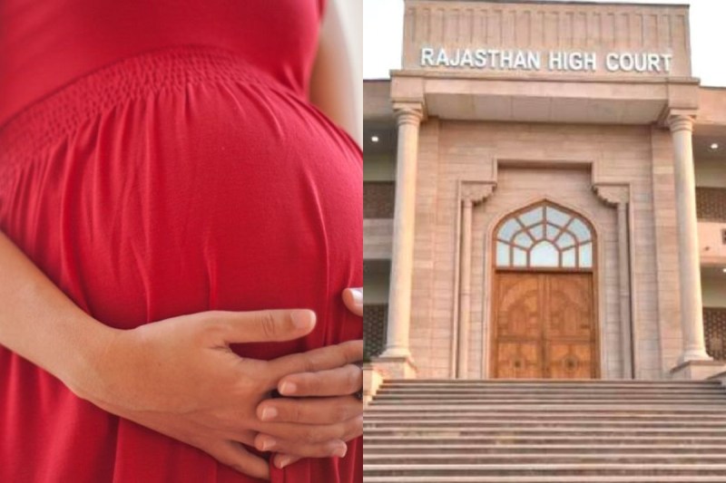 Symbolic photo of a pregnant woman and Rajasthan High Court
