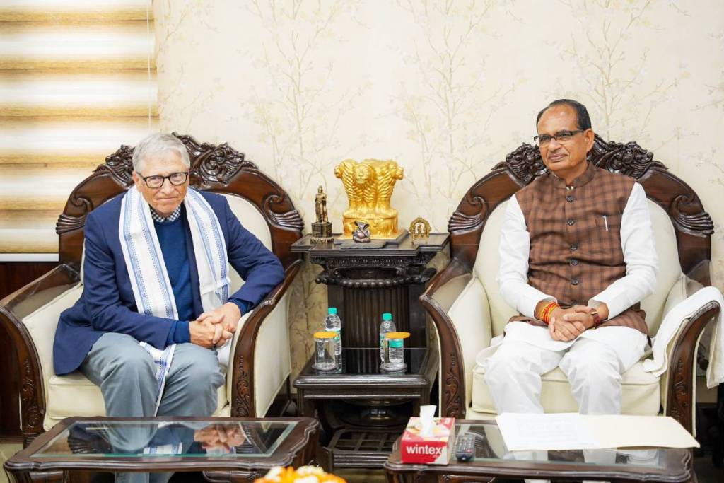 Union Minister Shivraj Singh Chouhan with Bill Gates