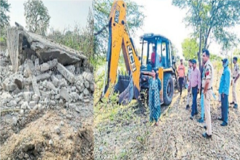 CG News: सरकारी जमीं पर अवैध शराब की फैक्ट्री पर चला बुलडोजर, आरोपी गिरफ्तार