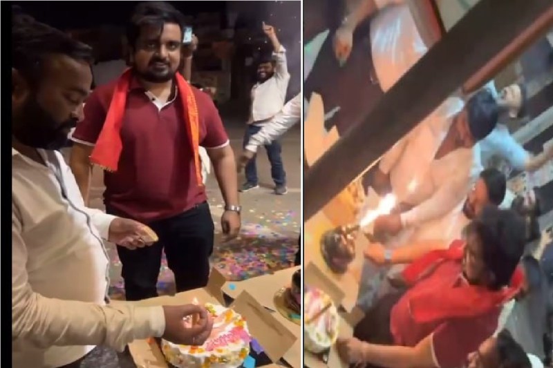 मीनल चौबे के बेटे ने तोड़ा कानून! सड़क के बीच में केक काटकर मनाया जन्मदिन, Video हुआ वायरल..