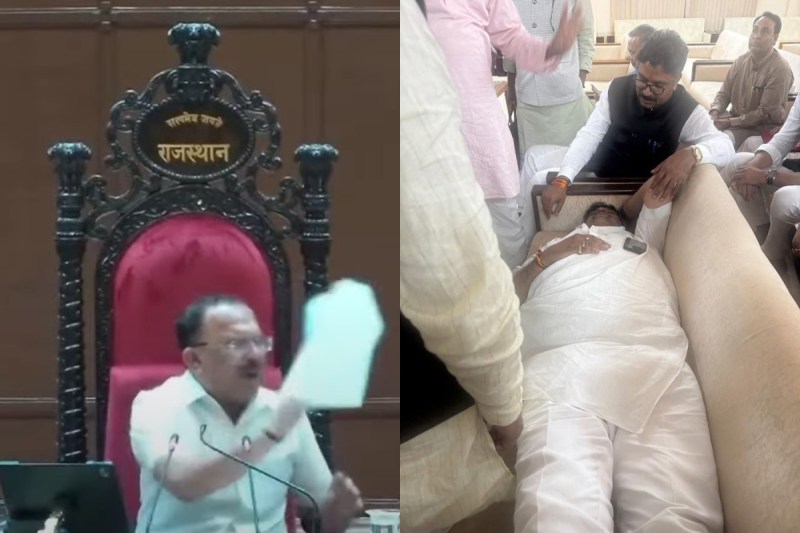 Vasudev Devnani and Forest Minister Sanjay Sharma