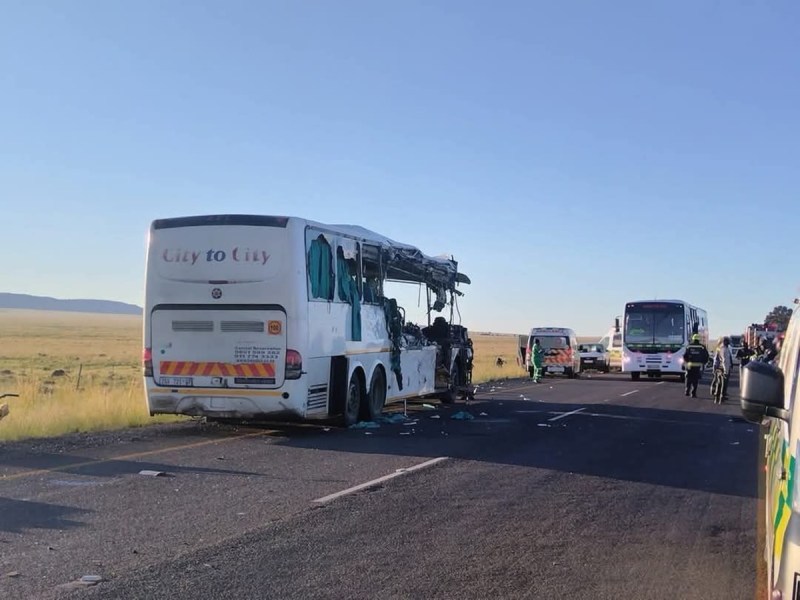 Bus and truck accident in South Africa