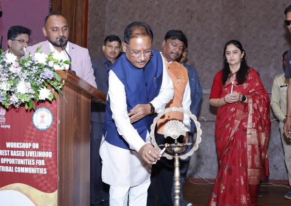 जनजातीय समुदायों हेतु वन आधारित जीवकोपार्जन के अवसर पर CM साय हुए शामिल, देखें Photo...