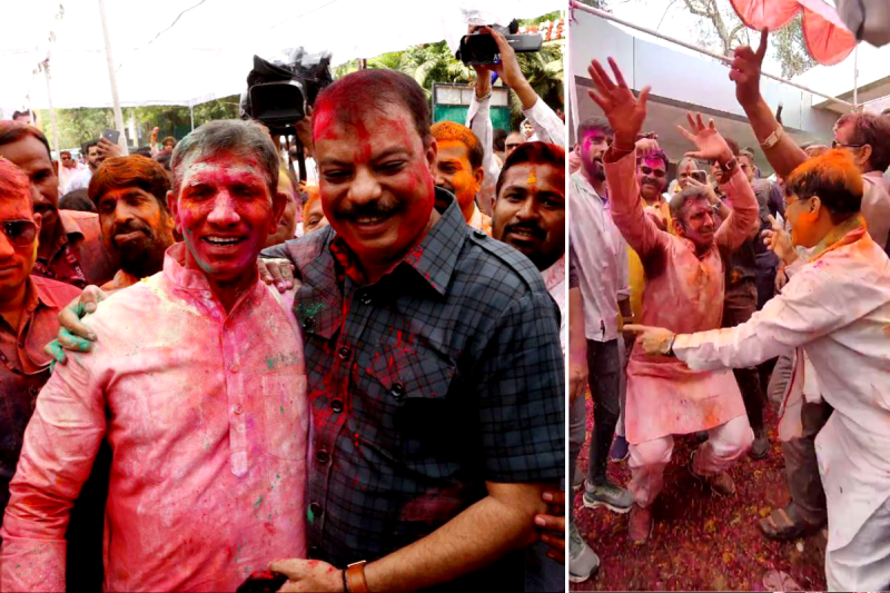 MP Congress Celebrate Mohabbat ki Holi