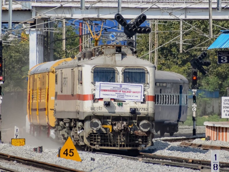 चौथी लाइन पर हुआ हाई स्पीड ट्रायल