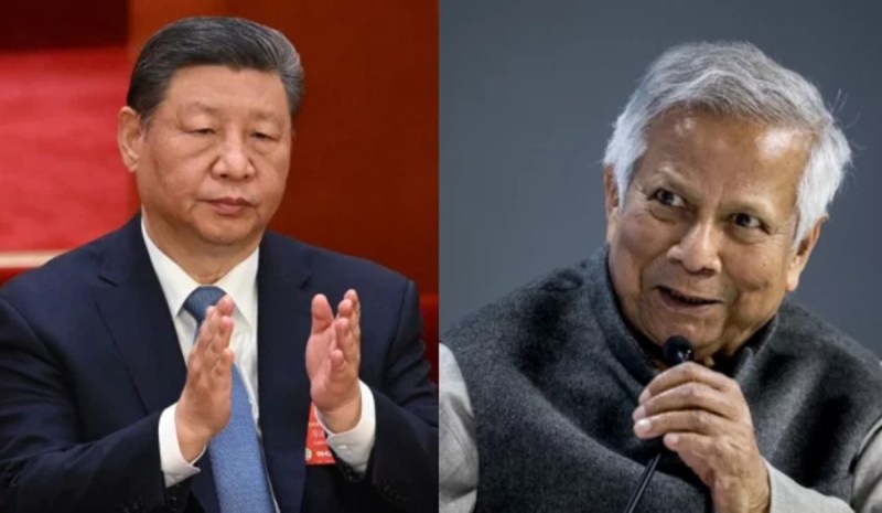 Xi Jinping and Muhamamd Yunus