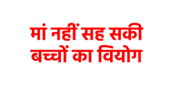 संतान को सीने से लगाने की हसरत रह गई अधूरी, बच्चों से बिछुड़ने का दर्द नहीं सह
सकी मां - image