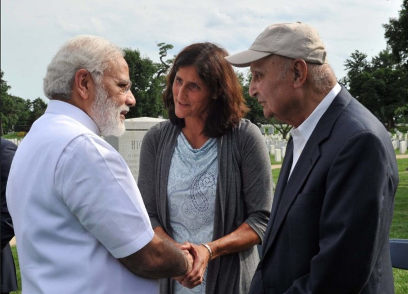 PM Narendra Modi with Sunita Williams