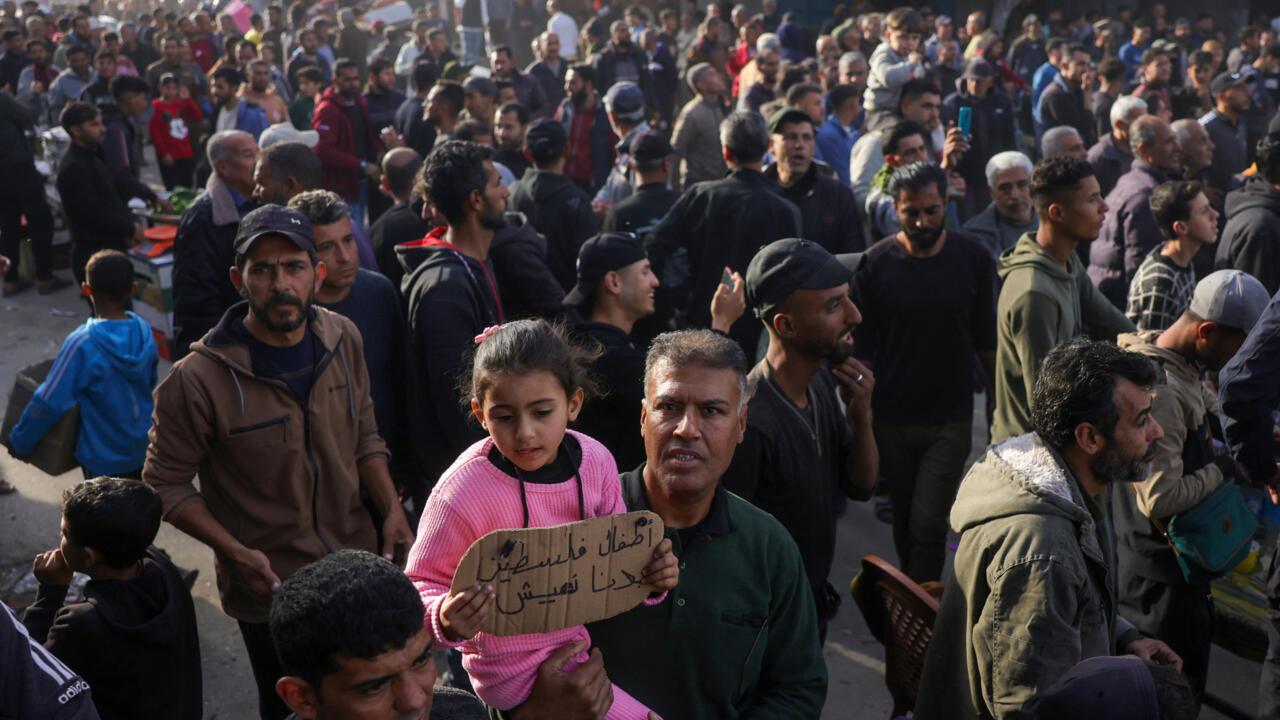 Palestinians protesting against Hamas in Gaza