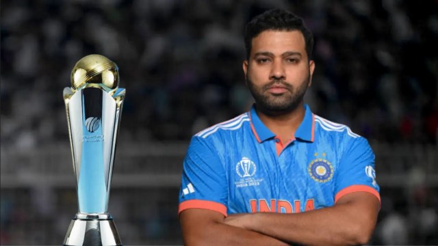 rohit - trophy