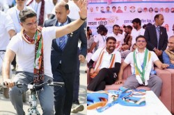 नशे के खिलाफ सचिन पायलट ने चलाई साइकिल, NSUI प्रदेशाध्यक्ष के नेतृत्व में निकाली
जा रही ‘नशा छोड़ो, जीवन जोड़ो’ यात्रा - image