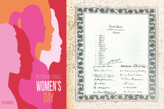 Women Architects Indian Republic constituent assembly signature