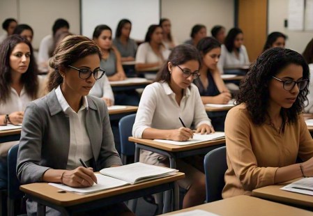 teachers in exam