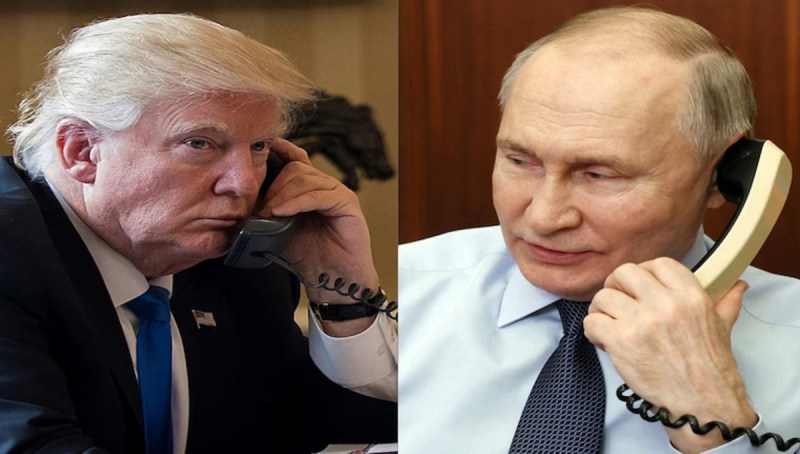 Donald Trump and Vladimir Putin talk