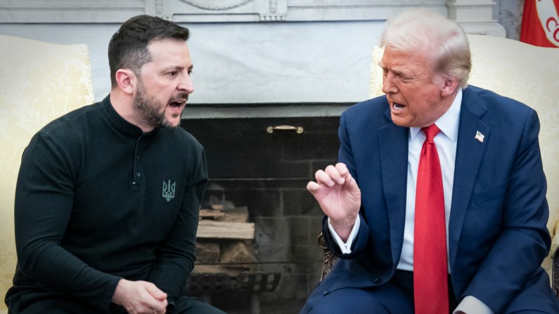 Volodymyr Zelenskyy and Donald Trump