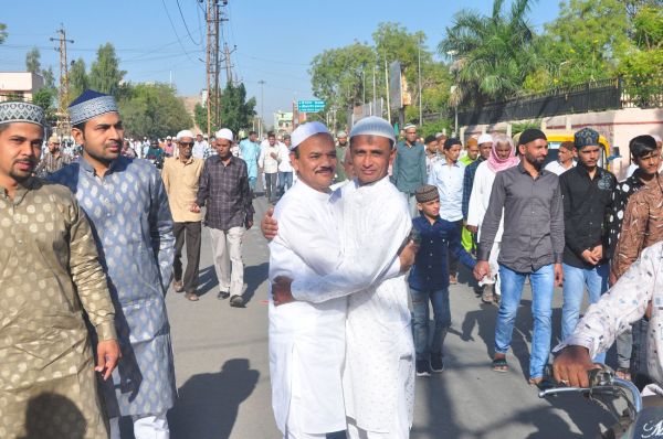 Nagaur. Eid festival celebrated with enthusiasm in the city