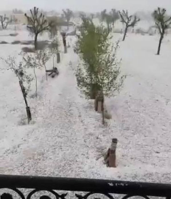 Stormy rain with hail, blanket of hail, see pictures