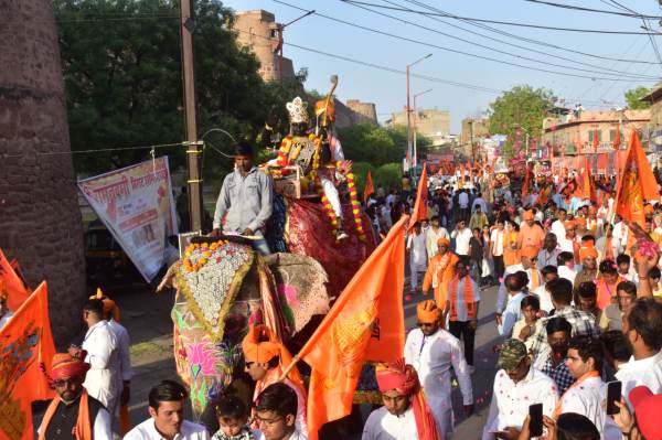 Saffron is the color of Ram's devotion in the atmosphere.
