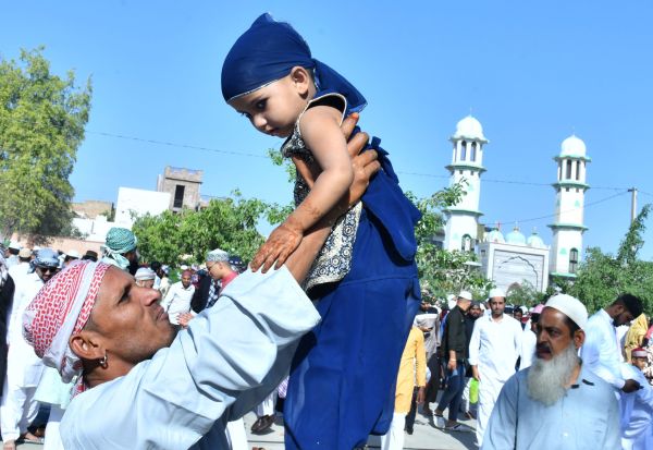 Eid congregational prayer at Badi Eidgah on Eidul Fitr