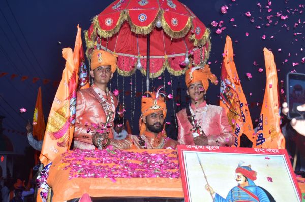 Saffron is the color of Ram's devotion in the atmosphere.