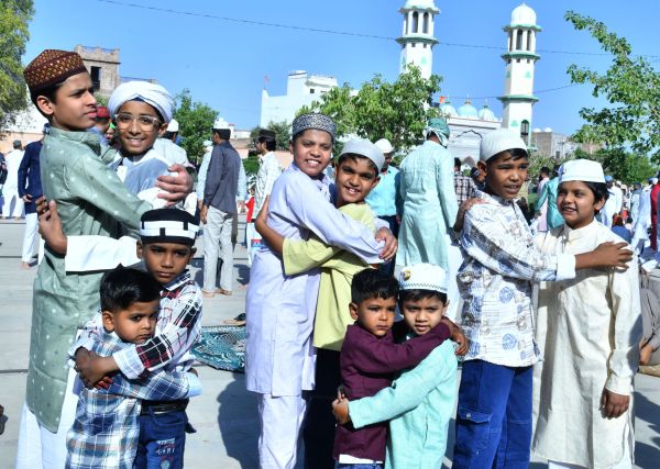 Eid congregational prayer at Badi Eidgah on Eidul Fitr