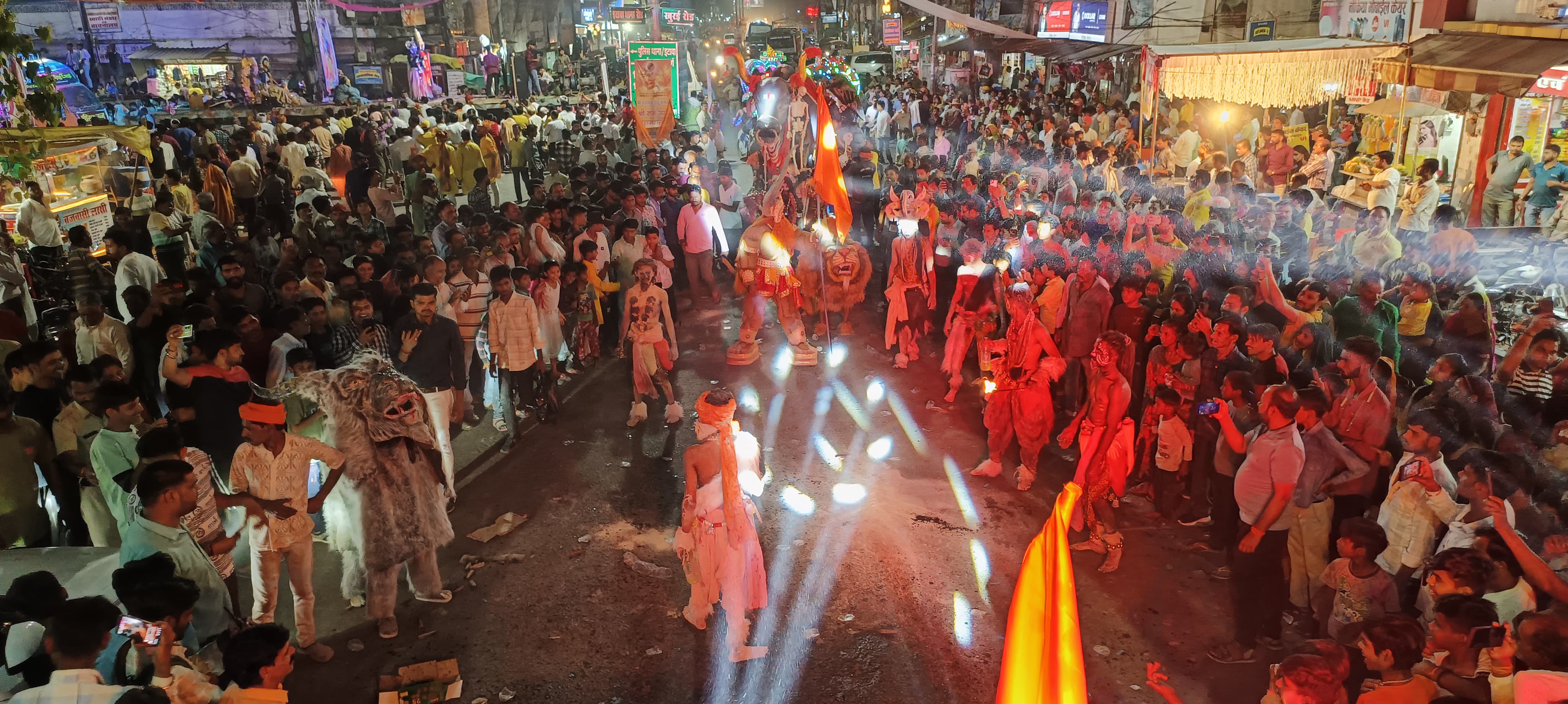A grand palanquin procession was taken out on Ram Navami, welcomed everywhere