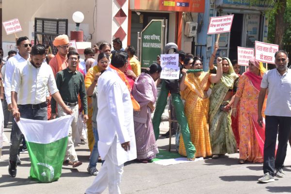 Outrage among city residents against terrorist incident in Pahalgam