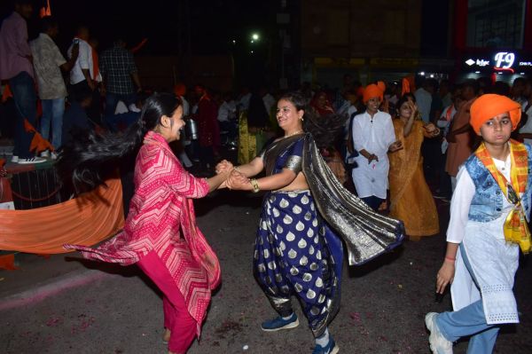 Saffron is the color of Ram's devotion in the atmosphere.