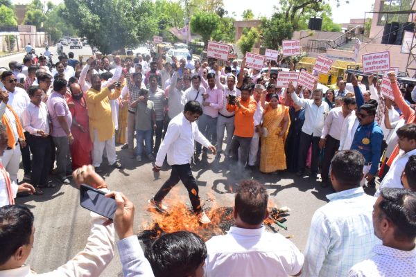 Outrage among city residents against terrorist incident in Pahalgam