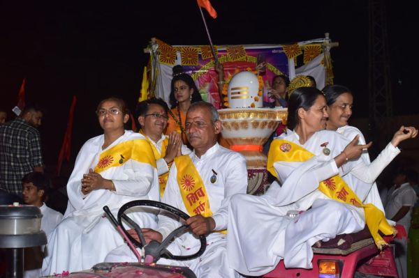 Saffron is the color of Ram's devotion in the atmosphere.