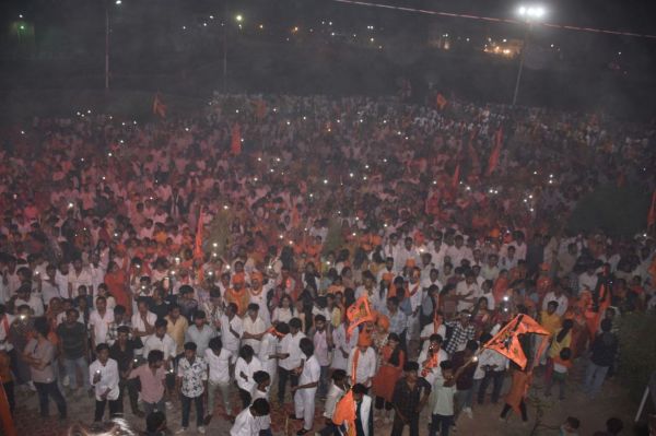 Saffron is the color of Ram's devotion in the atmosphere.