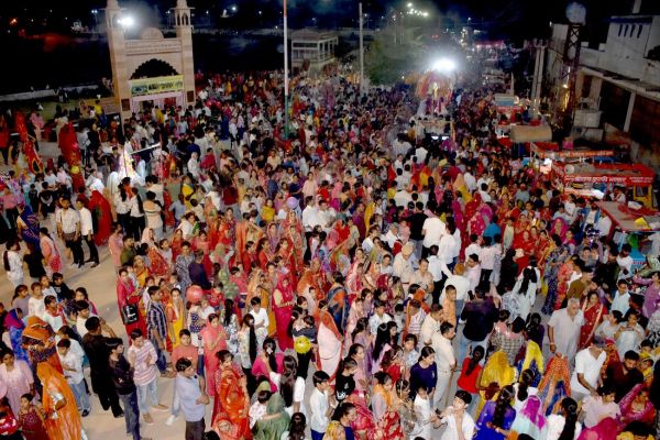 Grand procession of Gangaur with royal attire, festive cheer in the city
