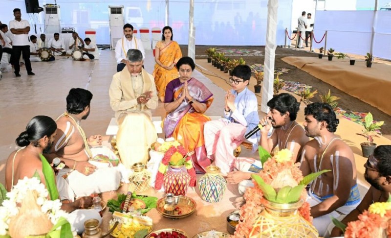 Andhra Pradesh: Naidu lays foundation stone for new housing in Amaravati