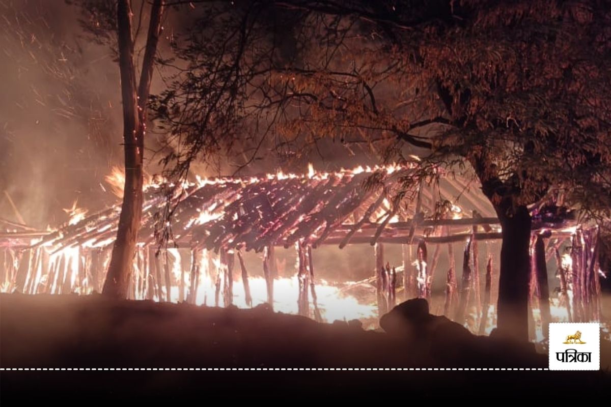 Cowshed Fire: गौठान में लगी भीषण आग, इलाके में मची खलबली, देखें वीडियो…
