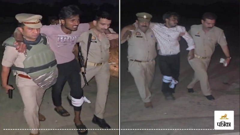 Encounter between police and criminals in Moradabad
