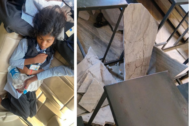 Incident during exam: कॉलेज में चल रही थी परीक्षा, अचानक गिरा दीवार पर लगा मार्बल, 2 छात्राएं समेत 3 घायल