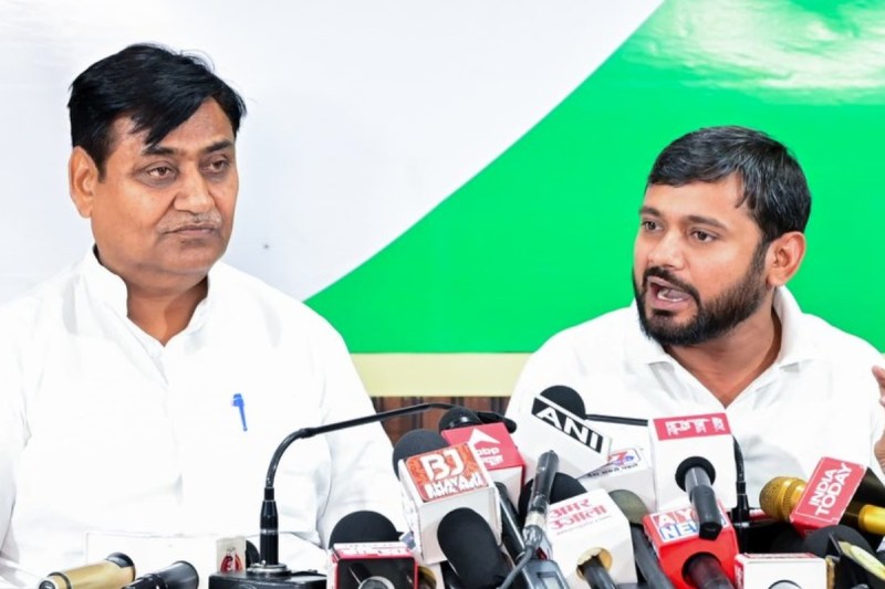 Govind Singh Dotasara and Kanhaiya Kumar