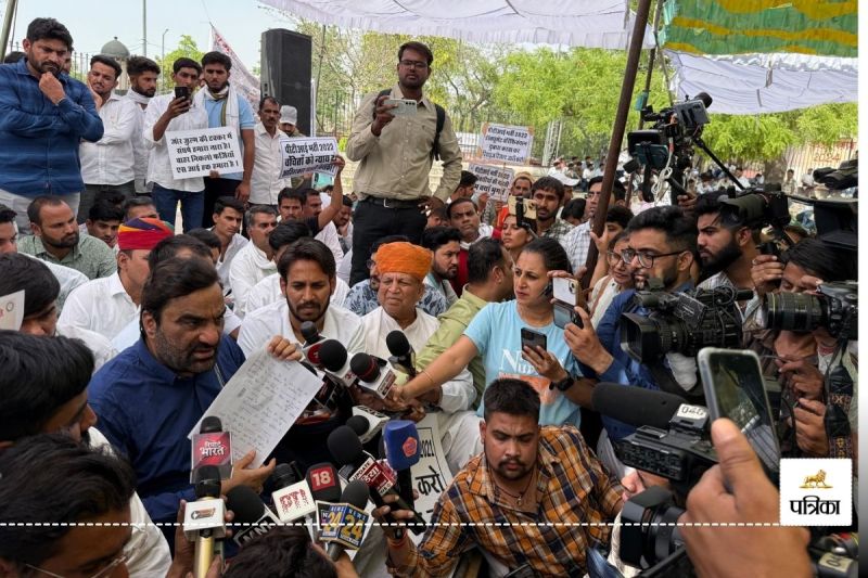 Jaipur RLP indefinite Strike Start Hanuman Beniwal Announcement SI Recruitment Exam is not Cancelled Agitation will Continue