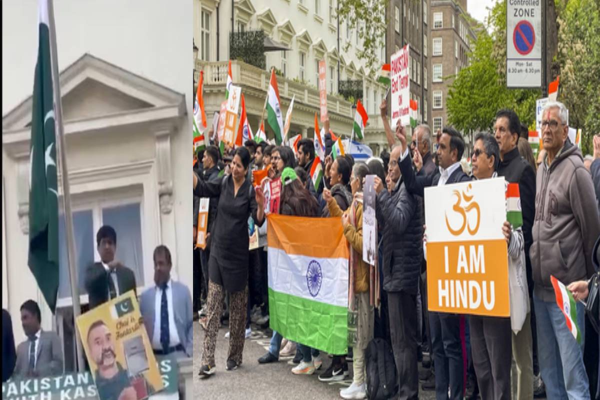 Indians protest in London