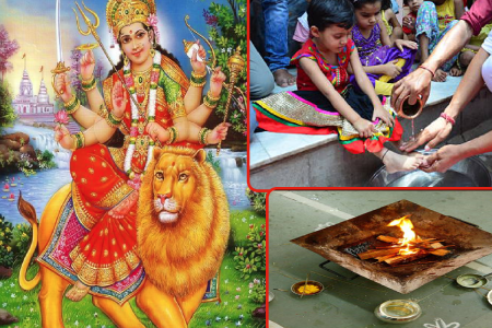 Kanya Pujan Muhurat Kanya Puja Bhoj Niyam In 2 days Chaitra Navratri Ashtami Or Ram navami hawan what to do before