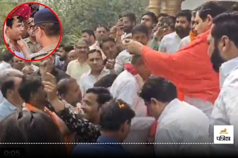 Loni MLA nanda-kishor-gurjar supporters danced after police commissioner was transferred know the connection